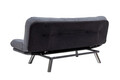 Canapea extensibila cu 3 locuri, Futon, 859FTN2802, Metal, Gri