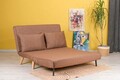 Canapea extensibilă cu 2 locuri, Futon, 859FTN2715, Metal , Maro