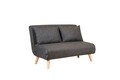 Canapea extensibila 2 locuri, Atelier del Sofa, 859FTN2714, Gri inchis