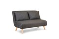 Canapea extensibila 2 locuri, Atelier del Sofa, 859FTN2714, Gri inchis