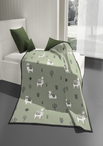 Patura Biederlack Cotton Home 8 Pako, 150x200 cm, verde