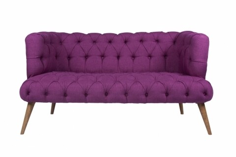 Canapea fixa Eva, Heinner, 2 locuri, stofa, mov