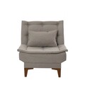 Set canapea extensibilă, Unique Design, 867UNQ1644, Lemn de fag, Crem