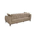 Canapea extensibila cu 3 locuri, Unique Design, 867UNQ1528, Lemn de carpen, Crem
