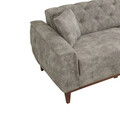 Canapea extensibila cu 3 locuri, Unique Design, 867UNQ1526, Lemn de carpen, Gri