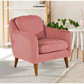 Set de canapea, Unique Design, 867UNQ1622, Lemn de carpen, Roz