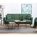 Set canapea extensibilă, Unique Design, 867UNQ1585, Lemn de carpen, Verde