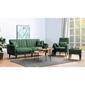 Set canapea extensibilă, Unique Design, 867UNQ1682, Lemn de carpen, Verde