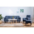 Set canapea extensibilă, Unique Design, 867UNQ1688, Lemn de carpen, Albastru navy