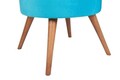 Taburet, Zeon, 558ZEN1317, Lemn de brad, Turcoaz