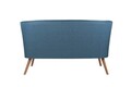 Canapea 2 locuri, Zeon, 558ZEN1208, Lemn, Albastru