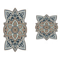 Set covorase de baie 2 piese, Alanur Home, 21015715KR, Poliester, Crem