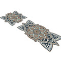 Set covorase de baie 2 piese, Alanur Home, 21015715KR, Poliester, Crem