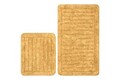 Set covorase de baie 2 piese, Alanur Home, COTTONKT000206, Bumbac, Galben mustar