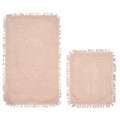 Set covorase de baie 2 piese, Alanur Home, COTTONKT000662, Bumbac, Roz pudra