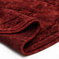 Set covorase de baie 2 piese, Alanur Home, Damaks-O, Bumbac, Rosu claret