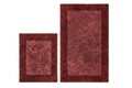 Set covorase de baie 2 piese, Alanur Home, COTTONKT000210, Bumbac, Rosu claret