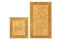 Set covorase de baie 2 piese, Alanur Home, COTTONKT000212, Bumbac, Galben mustar