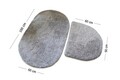 Set covorase de baie 2 piese, Chilai Home by Alessia, Colors of Oval, Acril, Gri