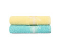 Set prosoape de maini 2 piese, Beverly Hills Polo Club, 409, Bumbac, Albastru Petrol/Galben