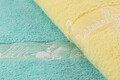 Set prosoape de maini 2 piese, Beverly Hills Polo Club, 409, Bumbac, Albastru Petrol/Galben