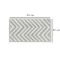 Prosop de baie, L'appartement , Chevron Yarn Dyed, Bumbac, Gri deschis/Alb