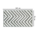 Prosop de baie, L'appartement , Chevron Yarn Dyed, Bumbac, Alb/Gri