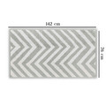Prosop de baie, L'appartement , Chevron Yarn Dyed, Bumbac, Gri deschis/Alb