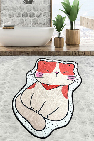 Covoras de baie, L'essentiel Maison, Katze (60 x 90), 60x90 cm, Poliester, Multicolor