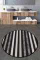 Covoras de baie, L'essentiel Maison, Barcode Circle Djt 80, Multicolor