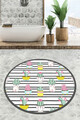 Covoras de baie, L'essentiel Maison, Catinus Cactus Circle Djt 80, Multicolor
