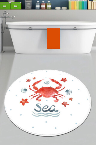 Covoras de baie, L'essentiel Maison, Crab Circle Djt 80, Multicolor