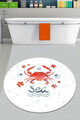 Covoras de baie, L'essentiel Maison, Crab Circle Djt 80, Multicolor