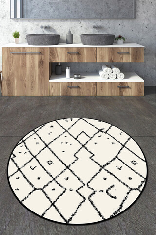 Covoras de baie, L'essentiel Maison, Dalmata Circle Djt 80, Multicolor