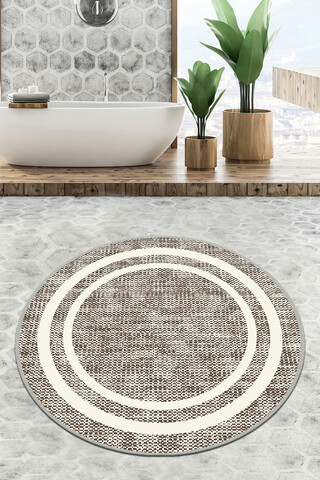 Covoras de baie, L'essentiel Maison, Formica Circle Djt 80, Multicolor