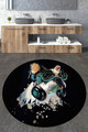Covoras de baie, L'essentiel Maison, Glasses Dog Circle Djt 80, Multicolor
