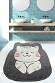 Covoras de baie, L'essentiel Maison, Neko (80 cm), 80x80 cm, Poliester, Gri