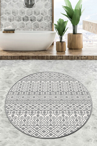 Covoras de baie, L'essentiel Maison, Order Circle Djt 80, Multicolor