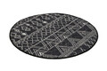 Covoras de baie, L'essentiel Maison, Straordinario Black Circle Djt 80, Negru / Antracit / Alb
