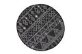 Covoras de baie, L'essentiel Maison, Straordinario Black Circle Djt 80, Negru / Antracit / Alb