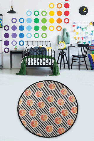 Covoras de baie, L'essentiel Maison, Tranche Circle Djt 80, Multicolor