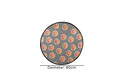 Covoras de baie, L'essentiel Maison, Tranche Circle Djt 80, Multicolor