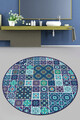Covoras de baie, L'essentiel Maison, Carres Bleus (80 cm), Multicolor