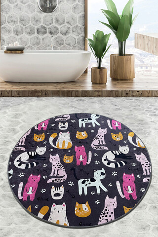 Covoras de baie, L'essentiel Maison, Park Cat Djt (80 cm), Multicolor