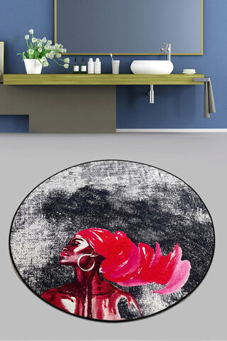 Covoras de baie, L'essentiel Maison, Pink Hair Djt (80 cm), Multicolor