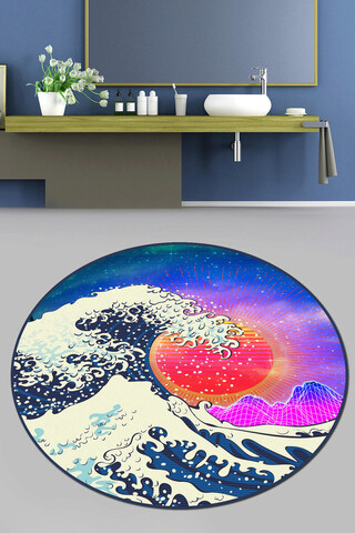 Covoras de baie, L'essentiel Maison, Tidal Wave Djt (80 cm), Multicolor