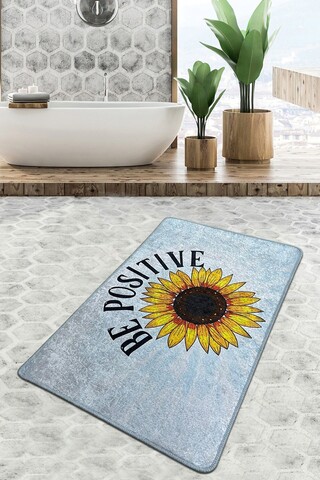 Covoras de baie, L'essentiel Maison, Be Positive Djt (70 x 120), 70x120 cm, Poliester, Multicolor