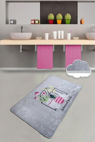 Covoras de baie, L'essentiel Maison, Botanical Sweets (80 x 100), 80x100 cm, Poliester, Multicolor