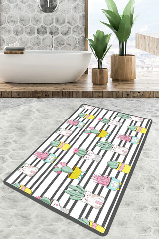 Covoras de baie, L'essentiel Maison, Catinus Cactus Djt 80x100, 80x100 cm, Multicolor