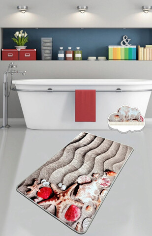 Covoras de baie, L'essentiel Maison, Coast (80 x 100), 80x100 cm, Poliester, Multicolor